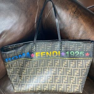 Fendi FF Monogram Multicolor Tote Bag
